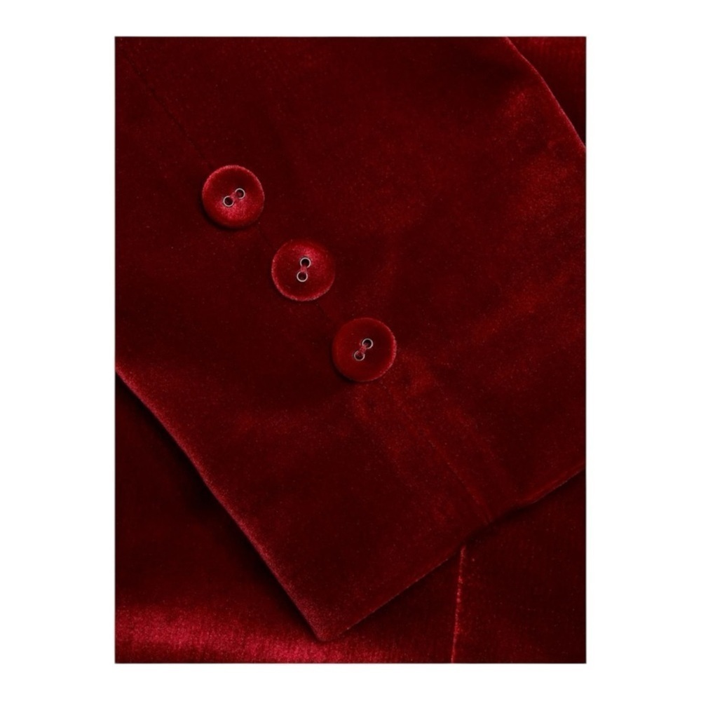 FAVORITE DAUGHTER Amore Velvet Blazer in Maroon NWT - Picture 9 of 11